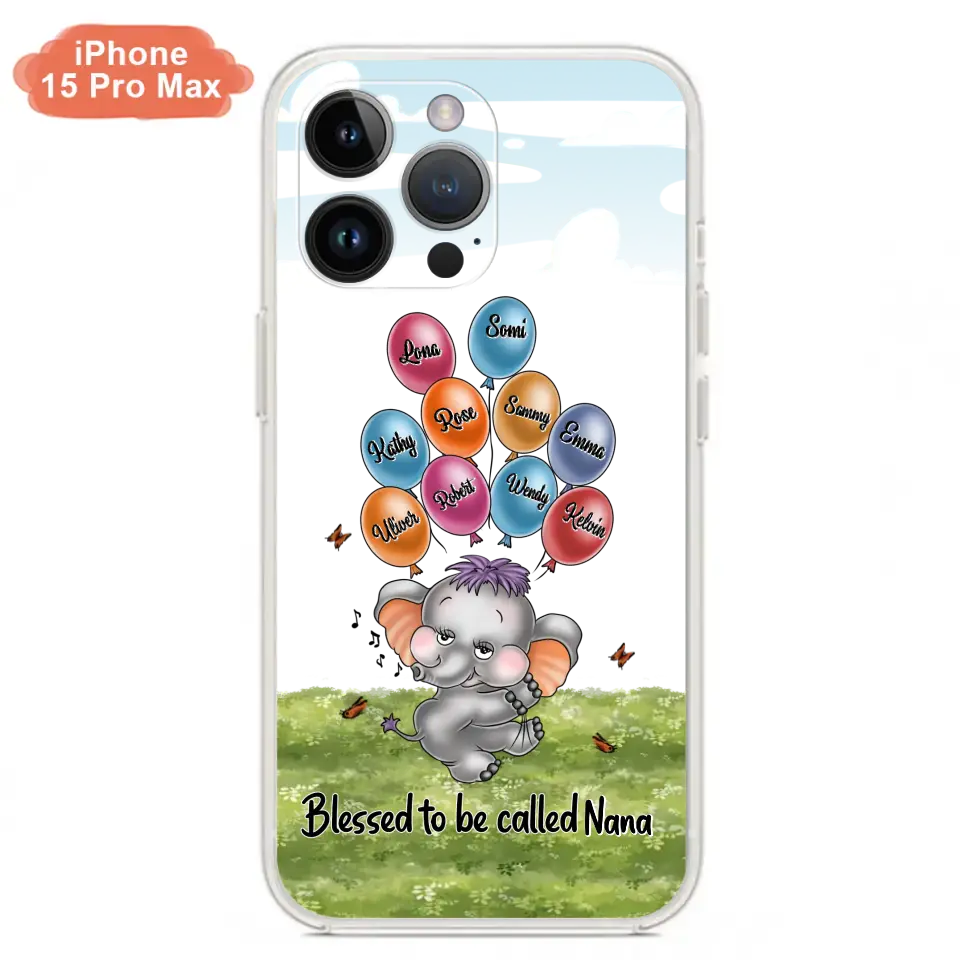 Personalized Grandma Phone Case - Up to 10 Kids - Gift Idea for Grandma/Mother's Day - Blessed To Be Called Nana