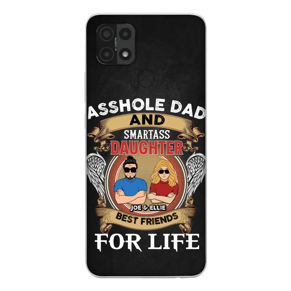 Personalized Dad/Mom And Daughter/Son Phone Case - Gift Idea For Father's Day/Mother's Day From Daughter/Son - Asshole Dad And Smartass Daughter - Cases For Oppo/Xiaomi/Huawei