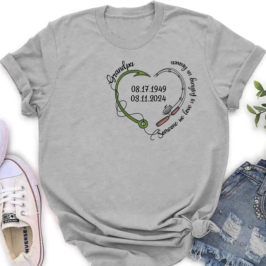 Personalized Memorial Fishing T-shirt/Hoodie - Gift Idea For Fishing Lovers - Someone We Love Is Fishing In Heaven