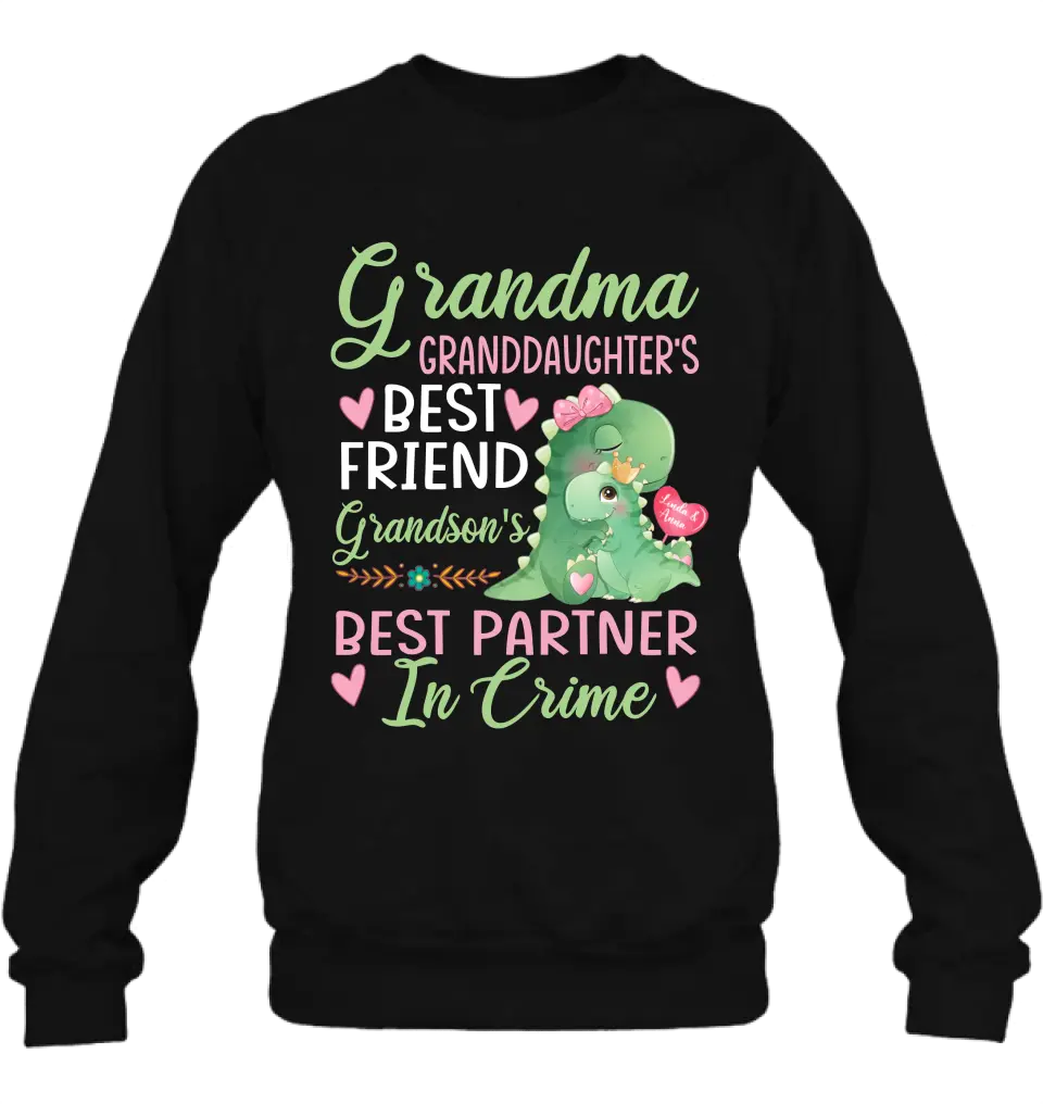Personalized Grandma Shirt/ Hoodie - Best Gift Idea For Mother's Day/Grandma - Best Partner In Crime