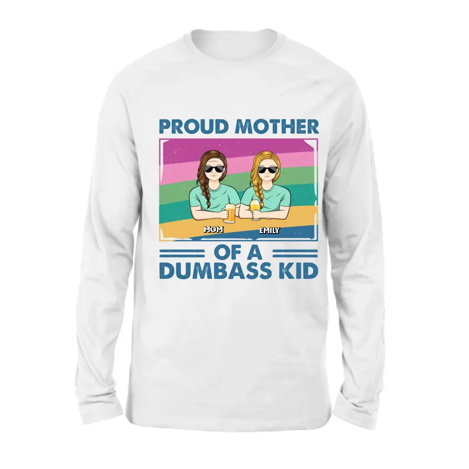 Personalized Proud Mother Shirt/Hoodie - Up to 4 Kids - Mother's Day Gift For Grandma/Mom - Proud Mother Of A Few Kids