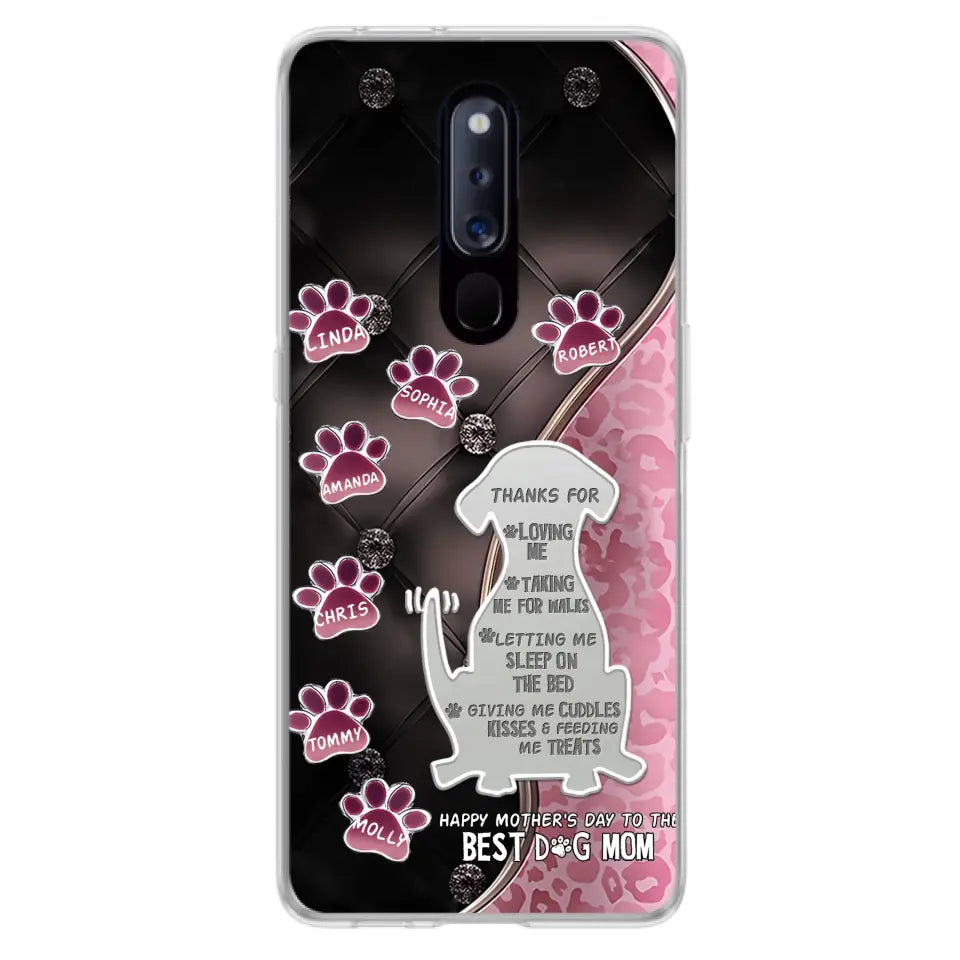 Personalized Memorial Dog Mom Phone Case - Memorial Gift Idea For Dog Lover - Up to 7 Dogs - Thanks For Loving Me - Oppo/Xiaomi/Huawei