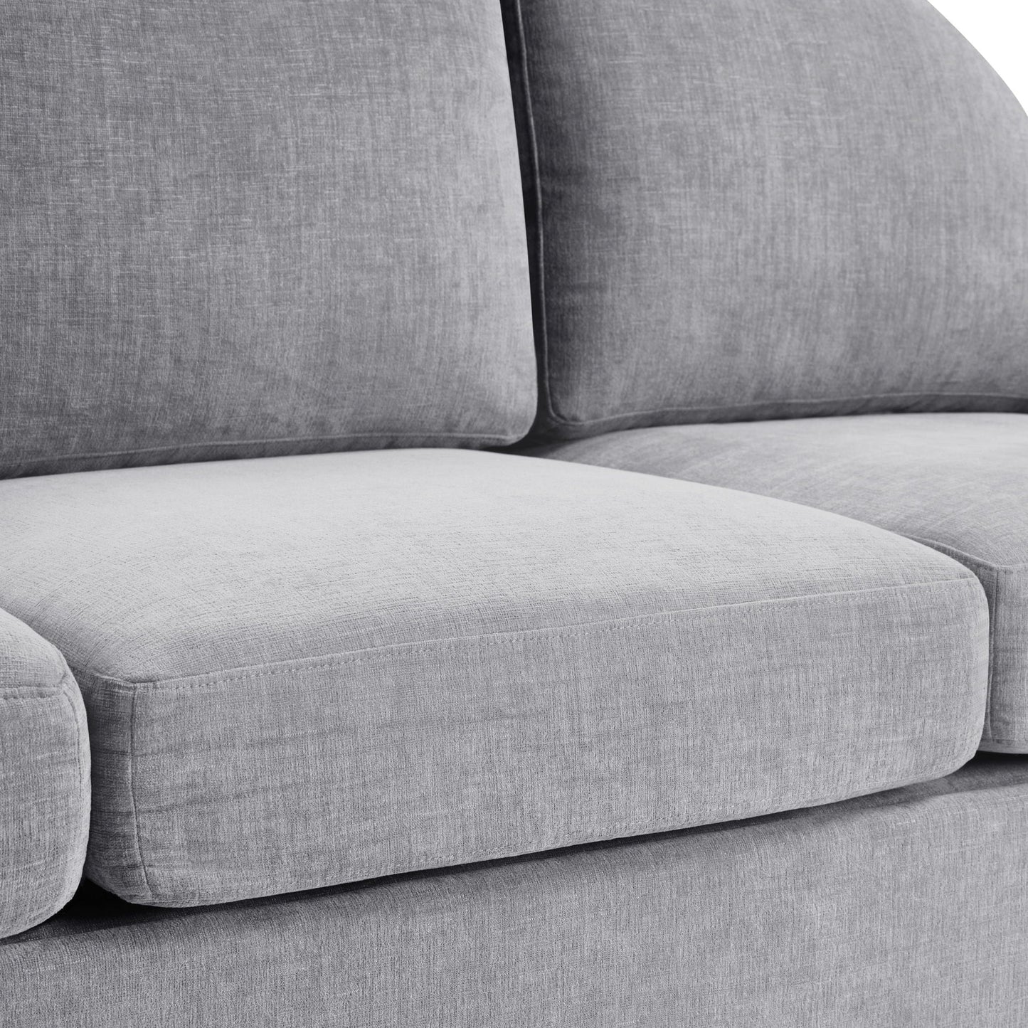 Modern 3 Seater Sofa With Curved Backrest