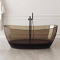[65X33.5-Inch] Nuvia Freestanding Modern Oval Stone Resin Soaking Tub With Overflow Drain (SAK39231)
