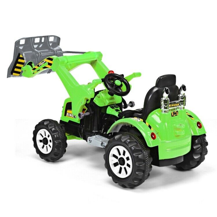 66 lbs Durable 12V Battery-Powered Kids Ride-On Dumper Truck in Green