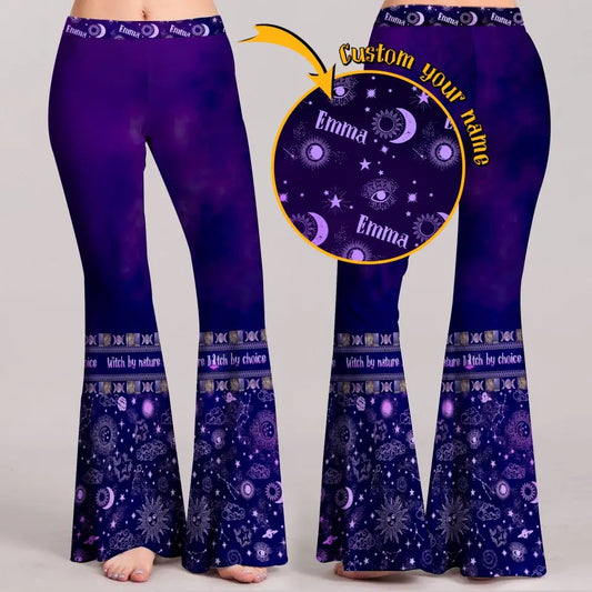Personalized Witch Women's Skinny Flare Pants - Gift Idea for Witch Lovers/Mother's Day