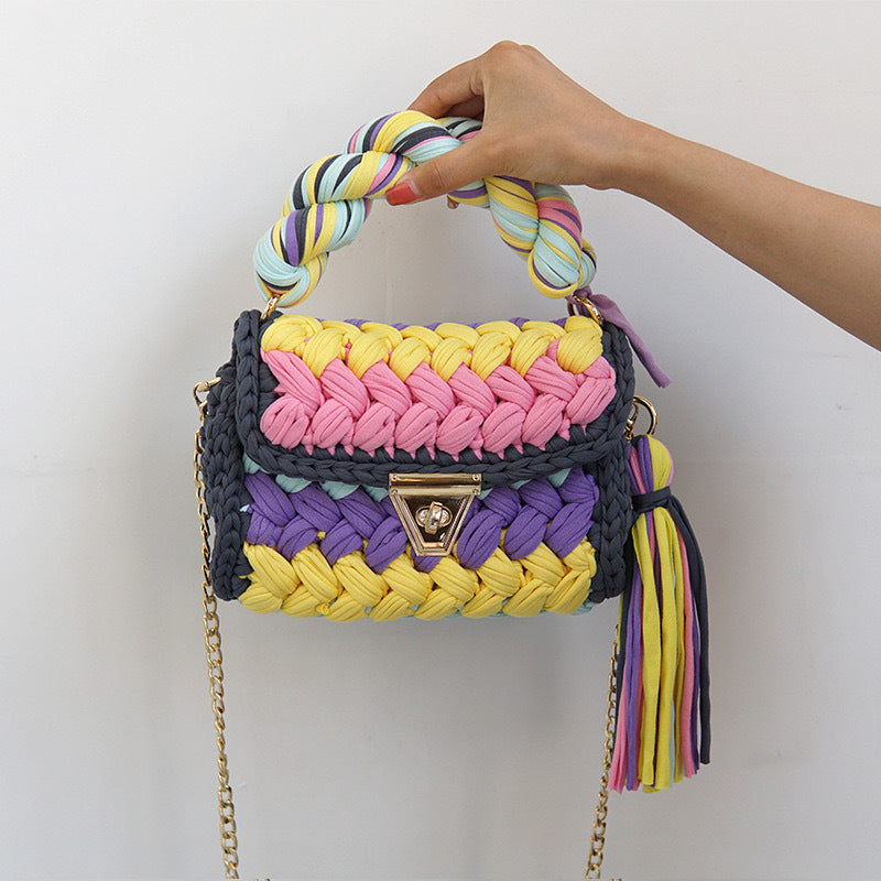 Handwoven Womens Tote Bag Minimalist Style