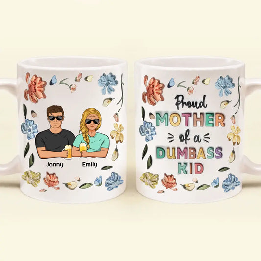 Personalized Mother Coffee Mug -  Mom With Up to 3 Children - Mother's Day Gift Idea - Proud Mother Of A Few Kids