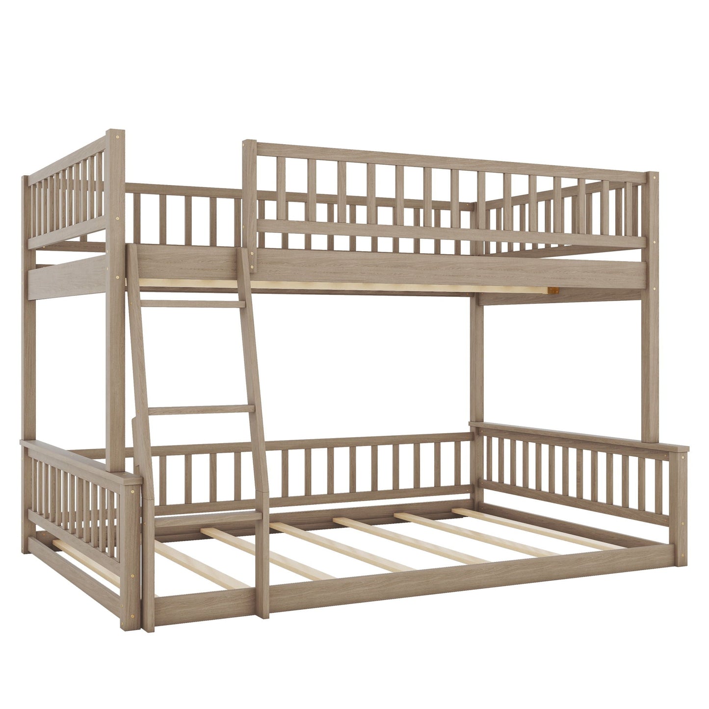 Bunk Bed With Ladder And Guardrails