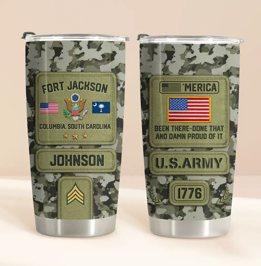 Personalized Veteran Tumbler - Gift For Veteran/Birthday/Father's Day - U.S.Veteran