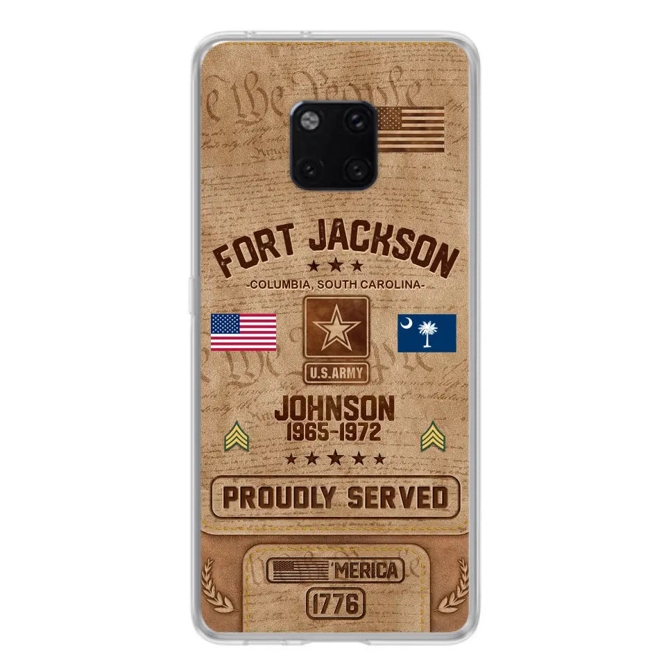 Custom Personalized Veteran Phone Case - Gift For Veteran - Birthday/ Father's Day Gift - Proudly Served - Case For Xiaomi/ Oppo/ Huawei