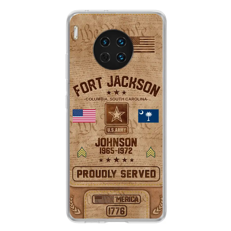 Custom Personalized Veteran Phone Case - Gift For Veteran - Birthday/ Father's Day Gift - Proudly Served - Case For Xiaomi/ Oppo/ Huawei