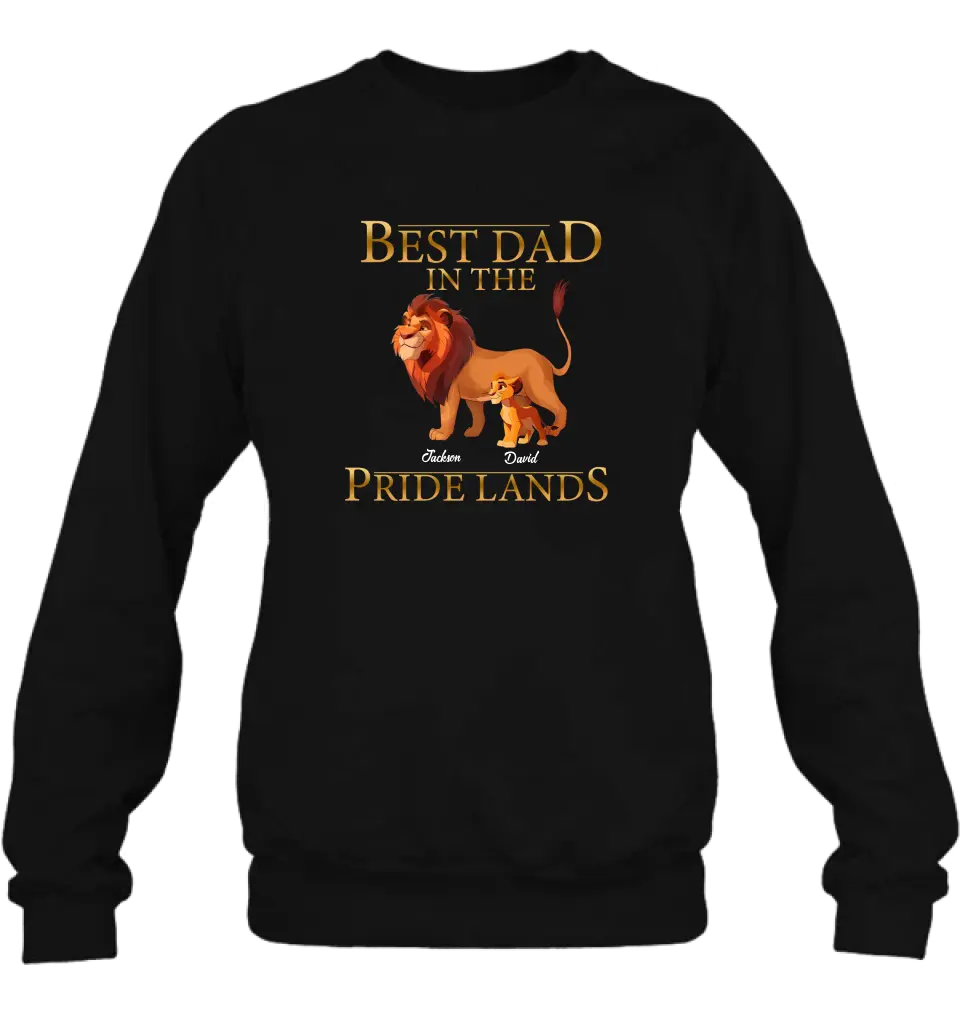 Personalized Lion Shirt/Hoodie - Up to 7 Children - Father's Day Gift Idea - Best Dad In The Pride Lands
