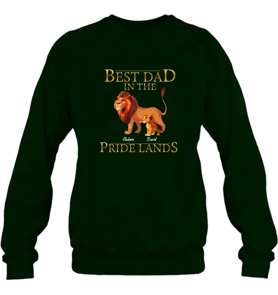 Personalized Lion Shirt/Hoodie - Up to 7 Children - Father's Day Gift Idea - Best Dad In The Pride Lands