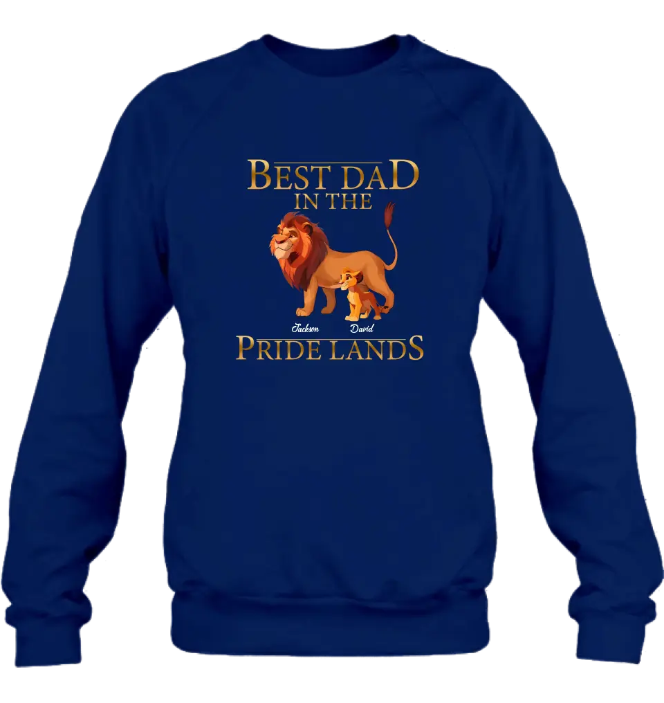 Personalized Lion Shirt/Hoodie - Up to 7 Children - Father's Day Gift Idea - Best Dad In The Pride Lands