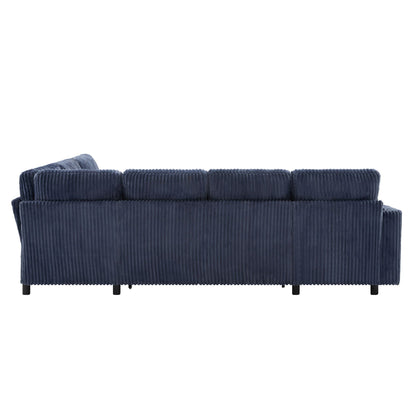 Convertible U-Shaped Sectional Sofa Bed With USB Ports And Storage