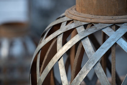 Decorative Lantern With Handle, Wooden Lantern For Indoor Outdoor, Home Garden, Wedding - Silver
