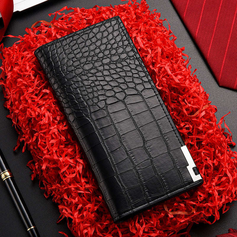 Mens Long Zipper Card Holder And Wallet 2-in-1