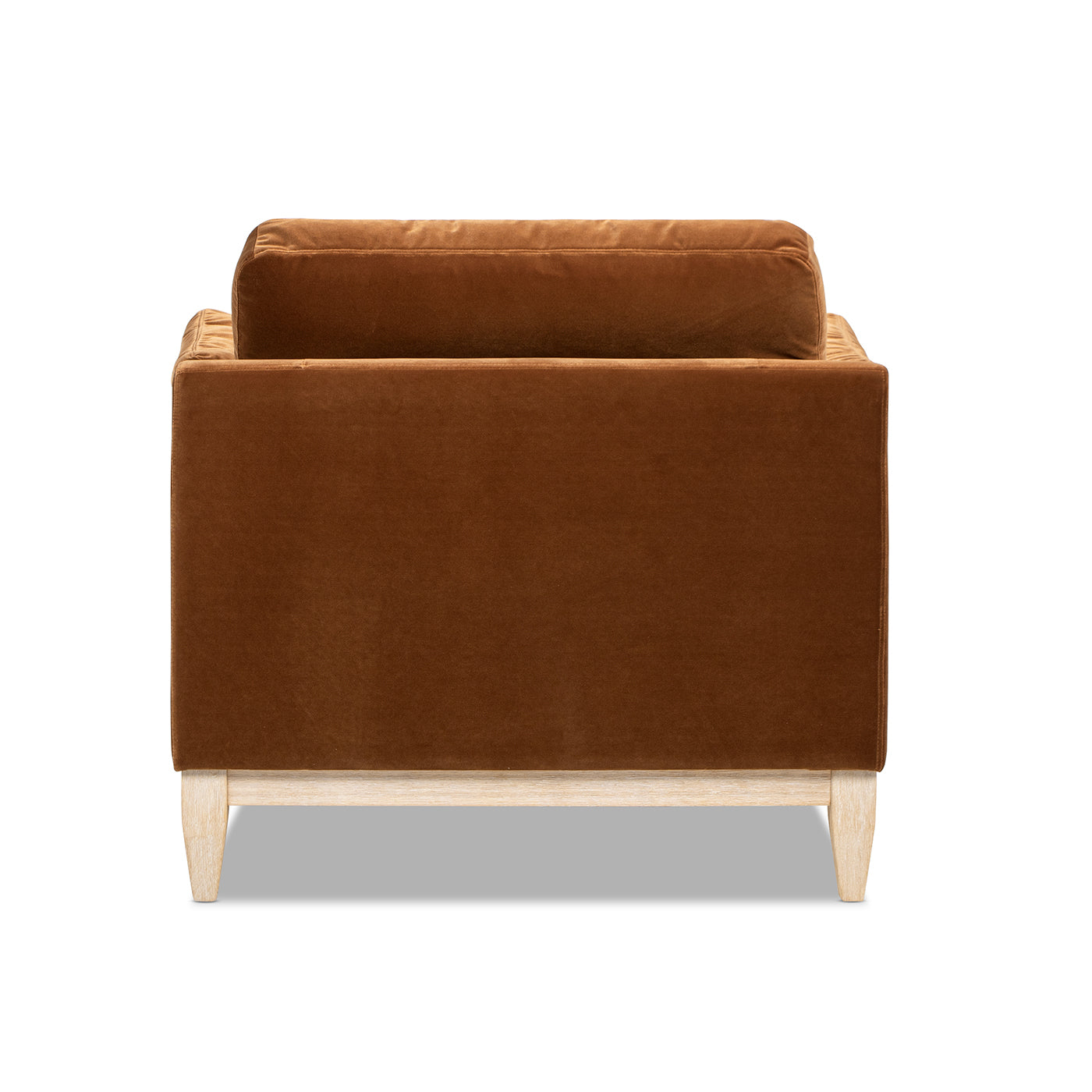 Pasadena 36" Wide Modern Farmhouse Accent Arm Chair, Burnt Orange Velvet