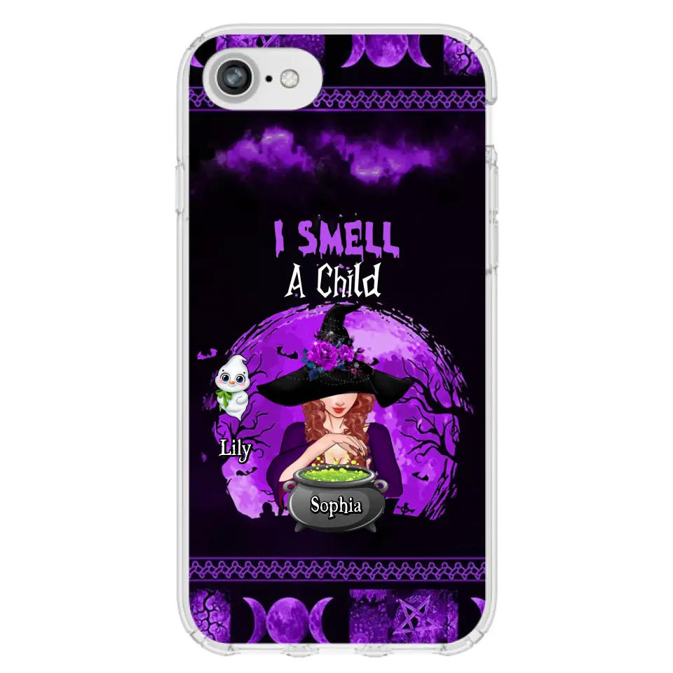 Personalized Witch Phone Case - Up to 10 Children - Halloween Gift Idea for Family - I Smell Children - Case for iPhone/Samsung