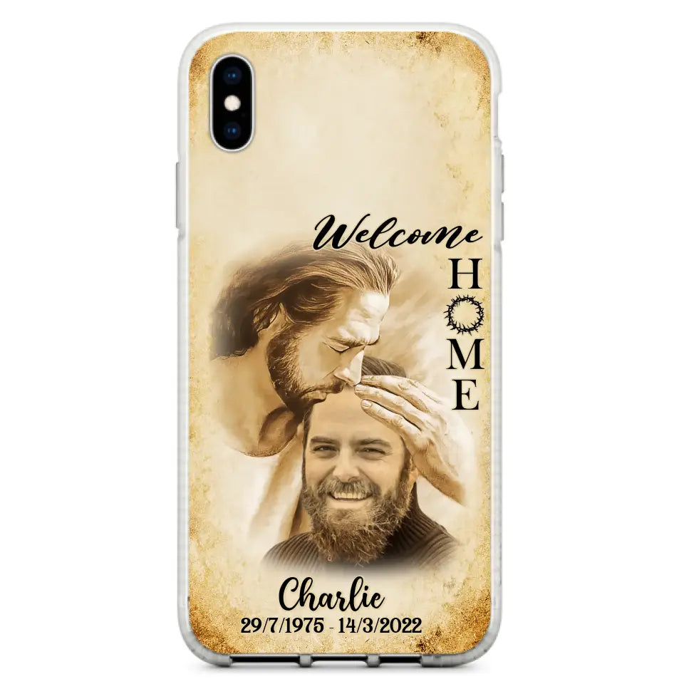 Custom Personalized Memorial Photo Phone Case - Memorial Gift Idea For Family Member/ Pet Owner - Welcome Home - Case For iPhone And Samsung
