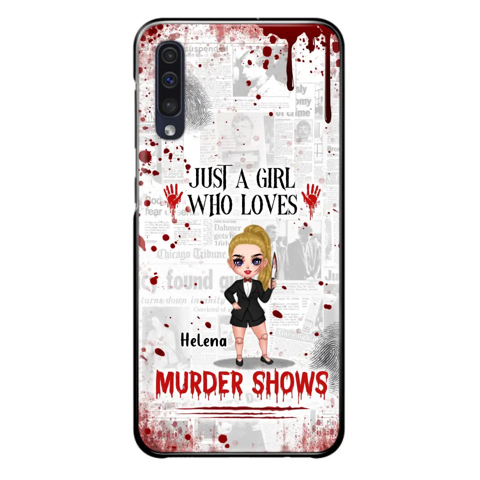 Personalized Witch Phone Case - Gift Idea For Witch Lover/ Halloween - Just A Girl Who Loves Murder Shows - Case For iPhone/Samsung
