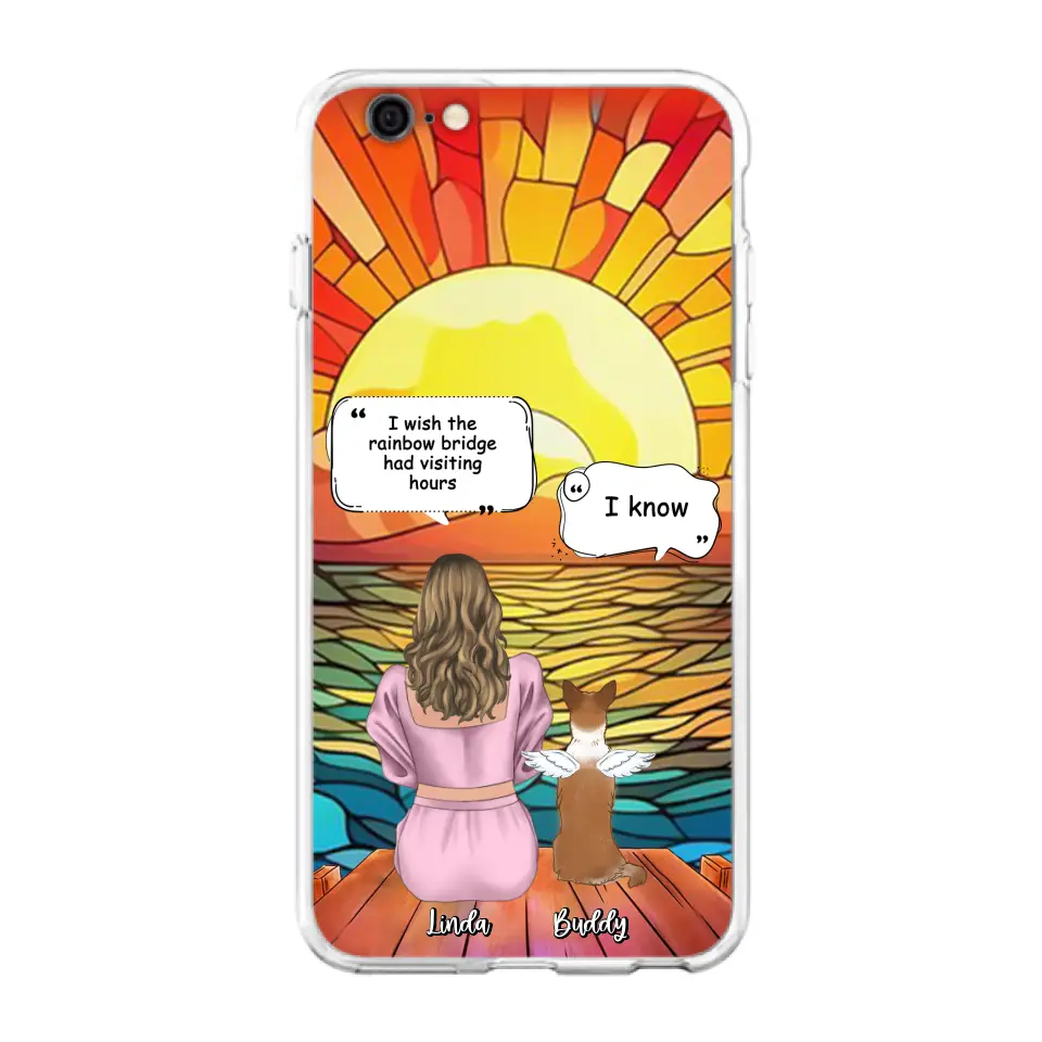 Custom Personalized Memorial Dog Phone Case - Upto 4 Dogs - Memorial Gift Idea For Dog Owners - Case for iPhone/Samsung