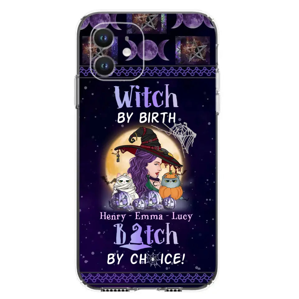 Personalized Witch Mom Phone Case - Gift Idea For Halloween/Witch/Pet Lovers - Witch By Birth Bitch By Choice - Case For iPhone/Samsung