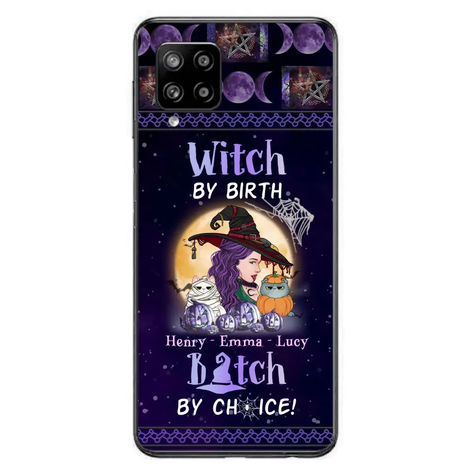 Personalized Witch Mom Phone Case - Gift Idea For Halloween/Witch/Pet Lovers - Witch By Birth Bitch By Choice - Case For iPhone/Samsung