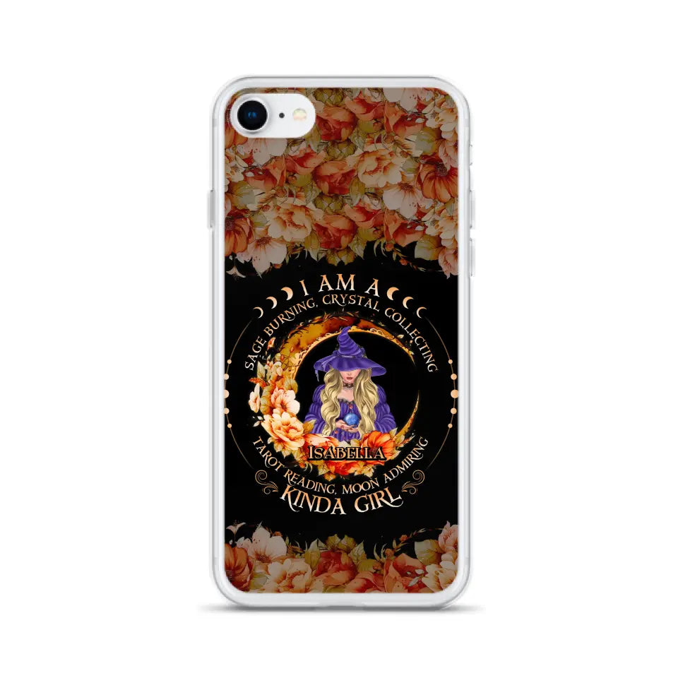 Personalized Witch Phone Case - Gift Idea For Halloween - I Am A Sage Burning, Crystal Collecting, Tarot Reading, Moon Admiring Kinda Girl - Cases For iPhone/Samsung