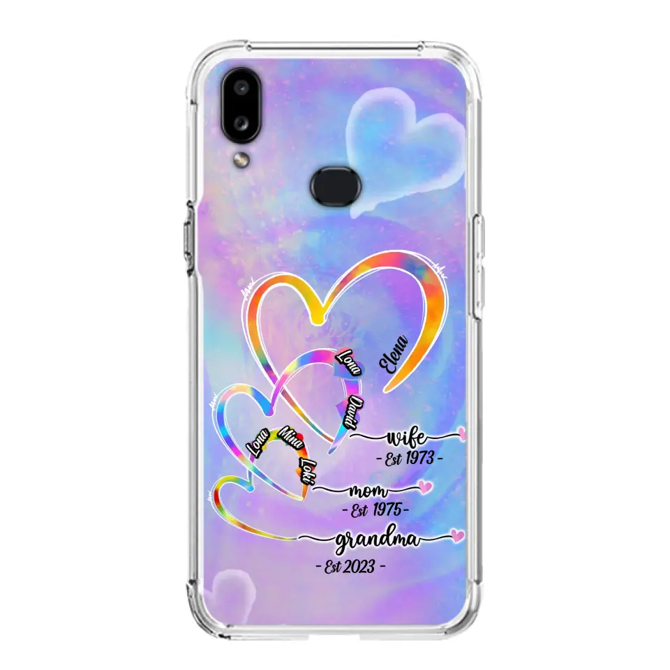 Personalized Mom Phone Case - Gift Idea For Mom/Grandma - Upto 4 Children/5 Grandchildren - Cases For iPhone/Samsung