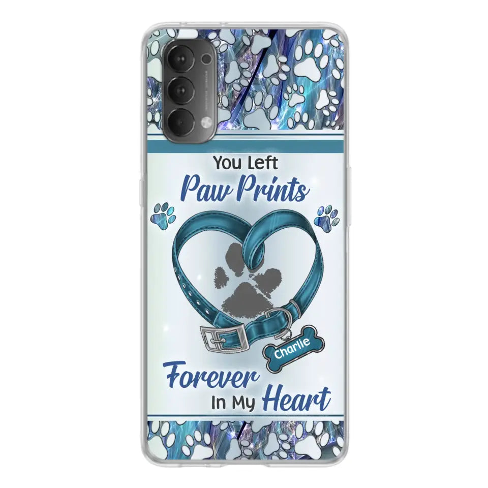 Custom Personalized Memorial Dog Collar Phone Case - Memorial Gift Idea For Dog Lover - You Left Paw Prints Forever In My Heart - Case For Xiaomi/ Huawei/ Oppo