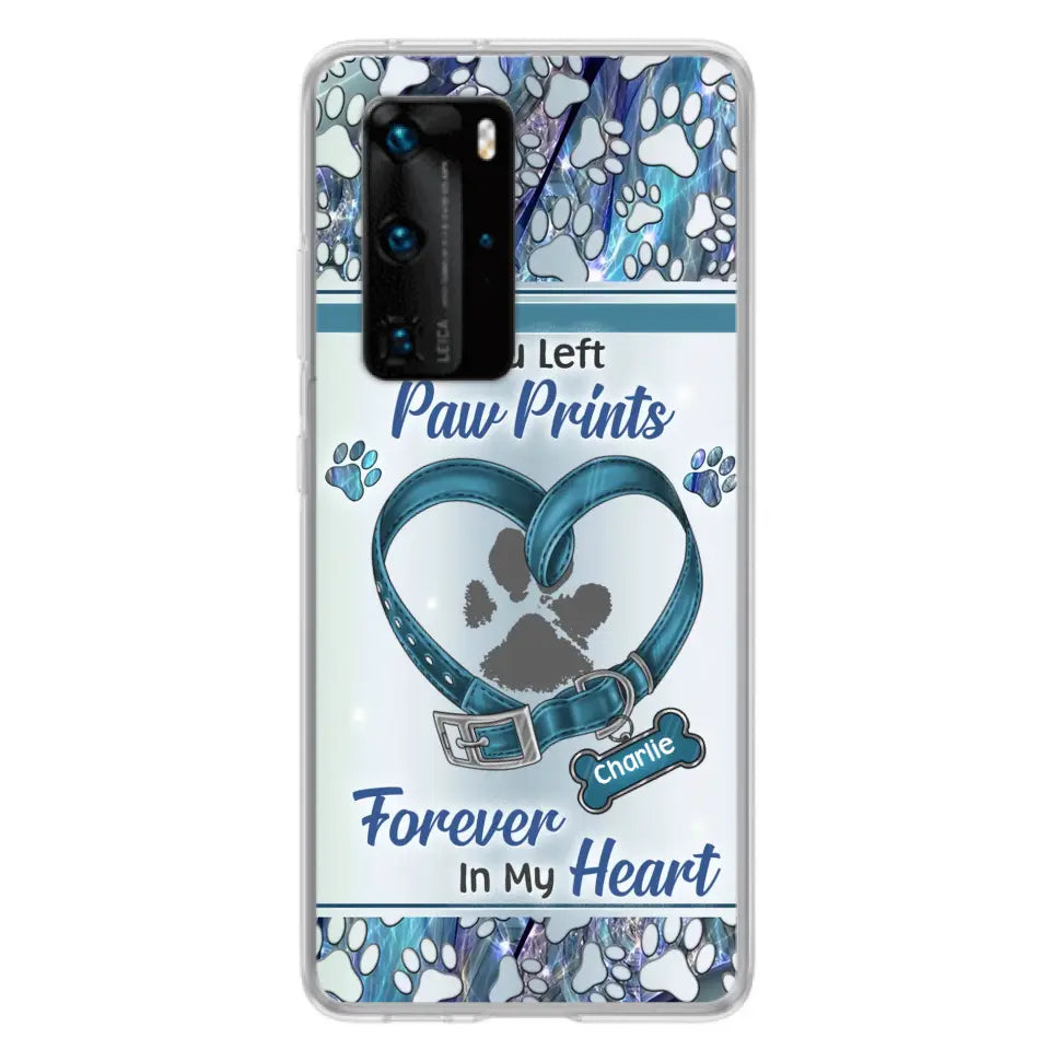 Custom Personalized Memorial Dog Collar Phone Case - Memorial Gift Idea For Dog Lover - You Left Paw Prints Forever In My Heart - Case For Xiaomi/ Huawei/ Oppo