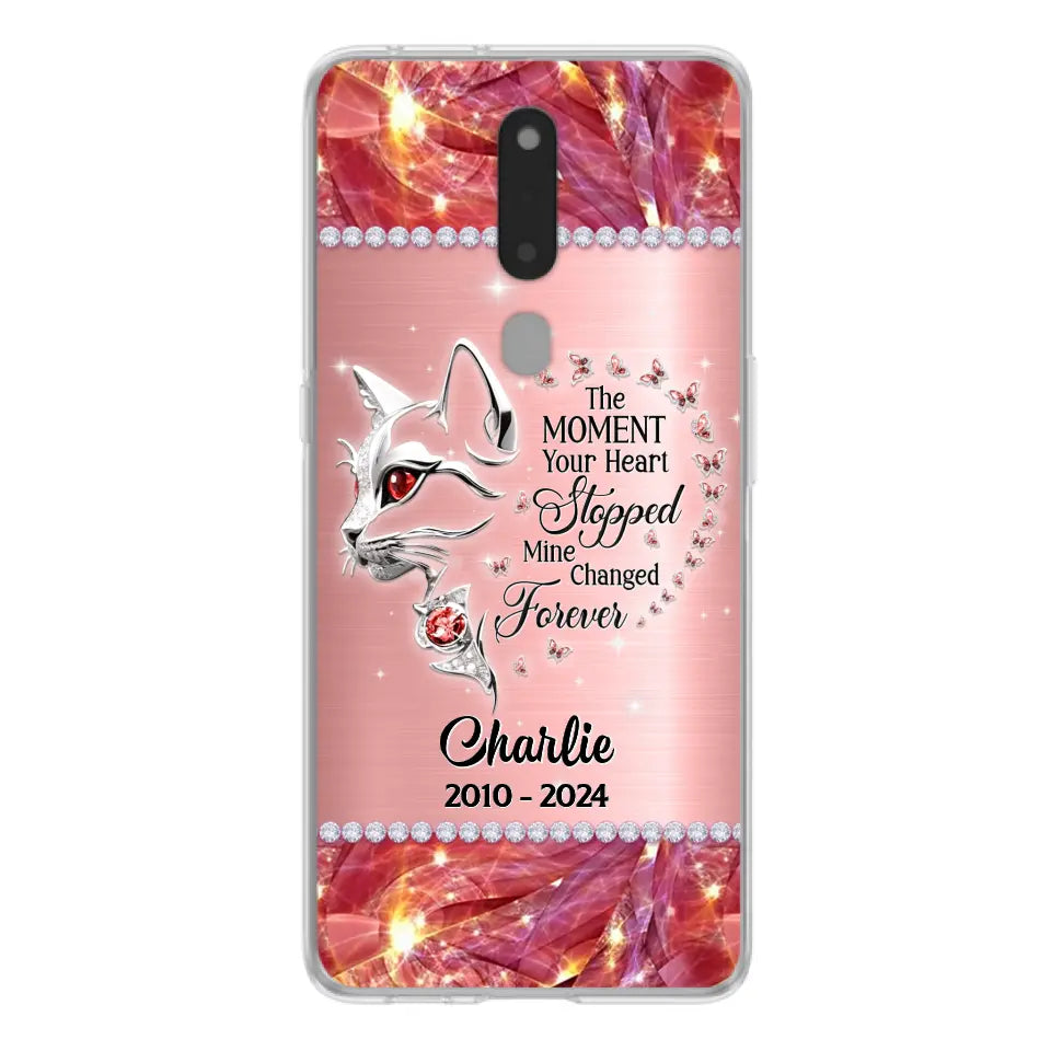 Custom Personalized Memorial Cat Phone Case - Memorial Gift For Cat Lover - The Moment Your Heart Stopped Mine Changed Forever - Case for Xiaomi/ Oppo/ Huawei