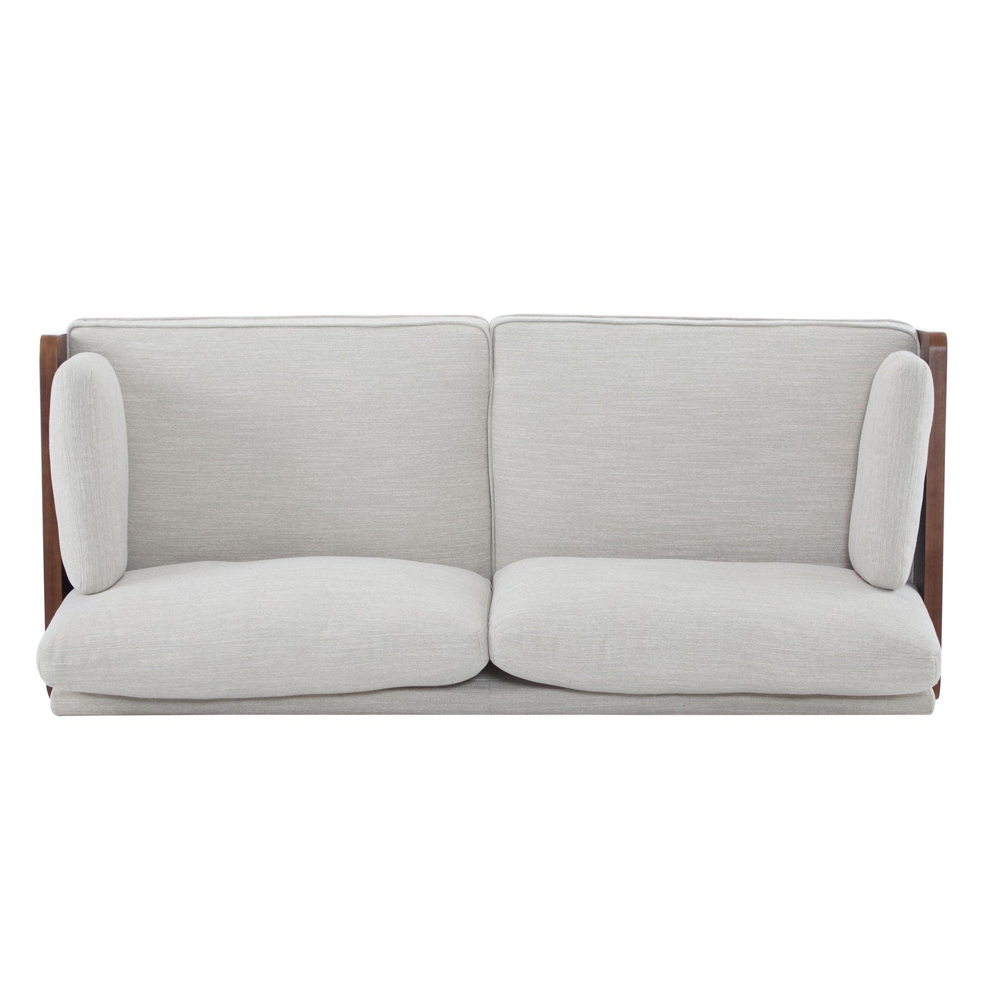 Mid Century Moderne Sofa With Wood Sides