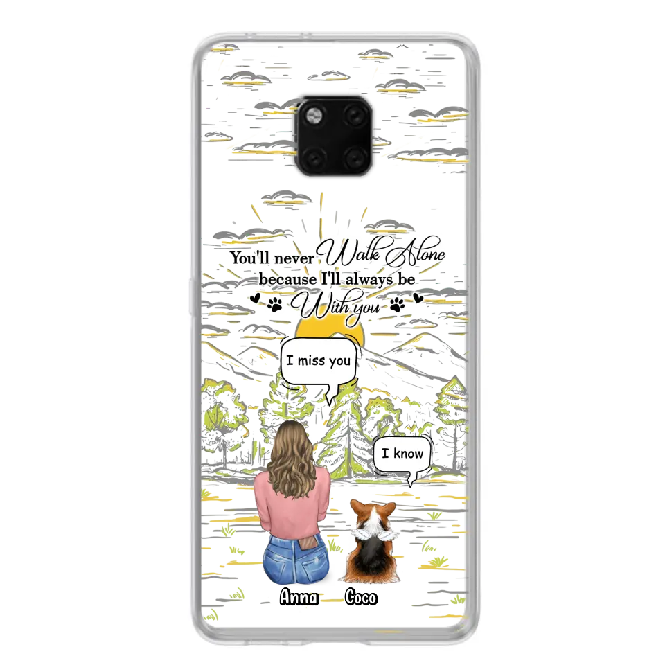 Custom Personalized Memorial Phone Cases For Xiaomi/ Oppo/ Huawei - Gift Idea For Pet Owner with up to 4 Pets - You'll Never Walk Alone Because I'll Always Be With You