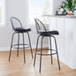 Riley - Claire Farmhouse Fixed Height Barstool With Swivel With Round Footrest (Set of 2)