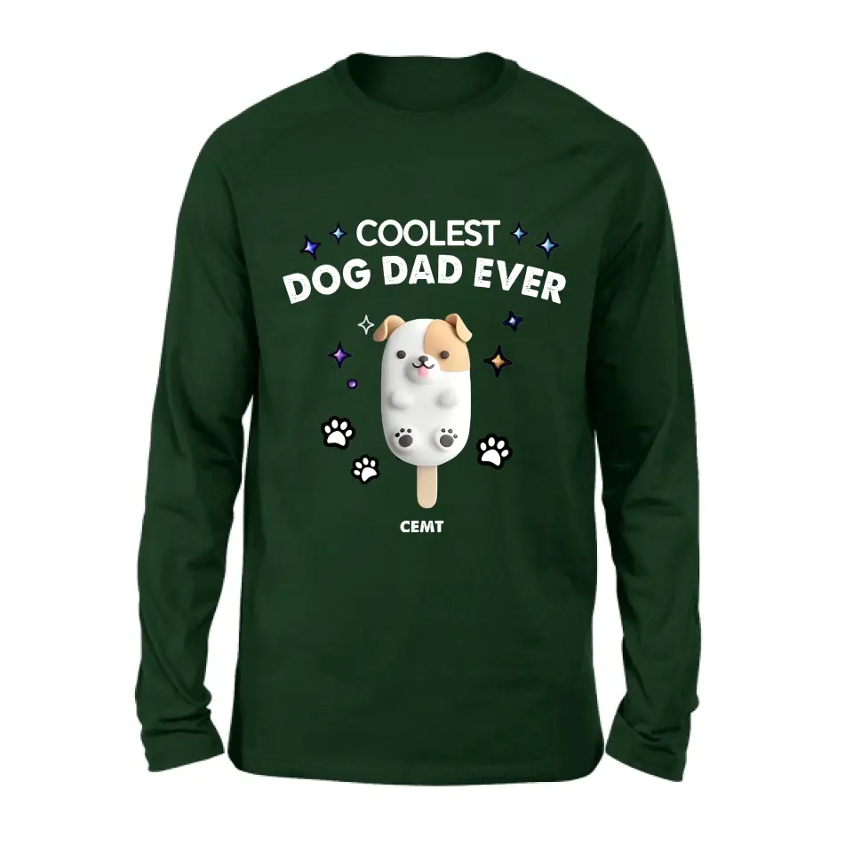 Personalized Dog Popsicles T-Shirt/Long Sleeve/Sweatshirt/Hoodie - Gift Idea For Dog Lover - Coolest Dog Dad Ever