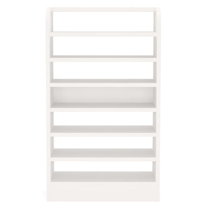 8 Tier Tall Shoe Rack, Wooden Shoe Storage Cabinet, Entryway Organizer - White