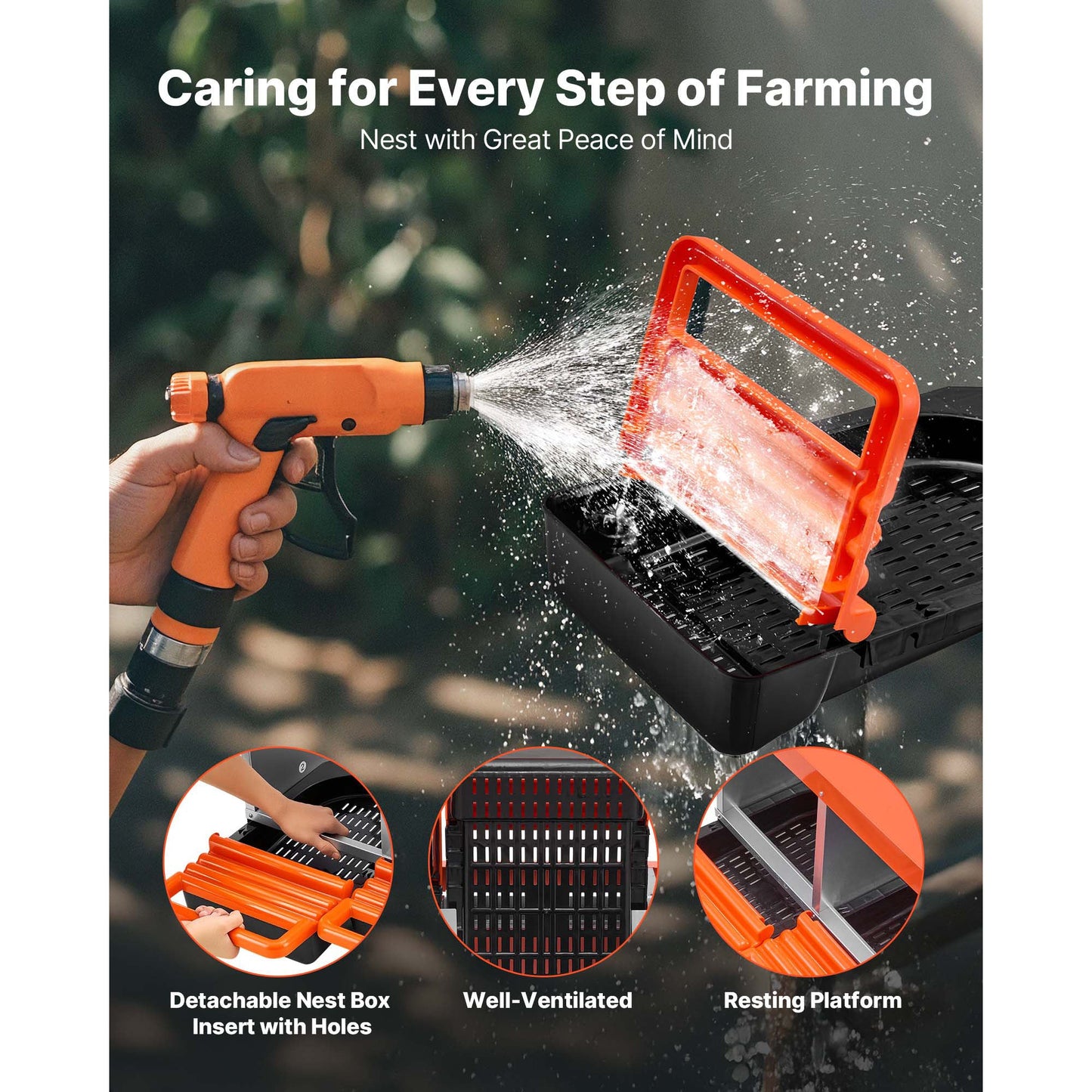 Chicken Nesting Boxes, 2 Compartments, Easy Egg Collection