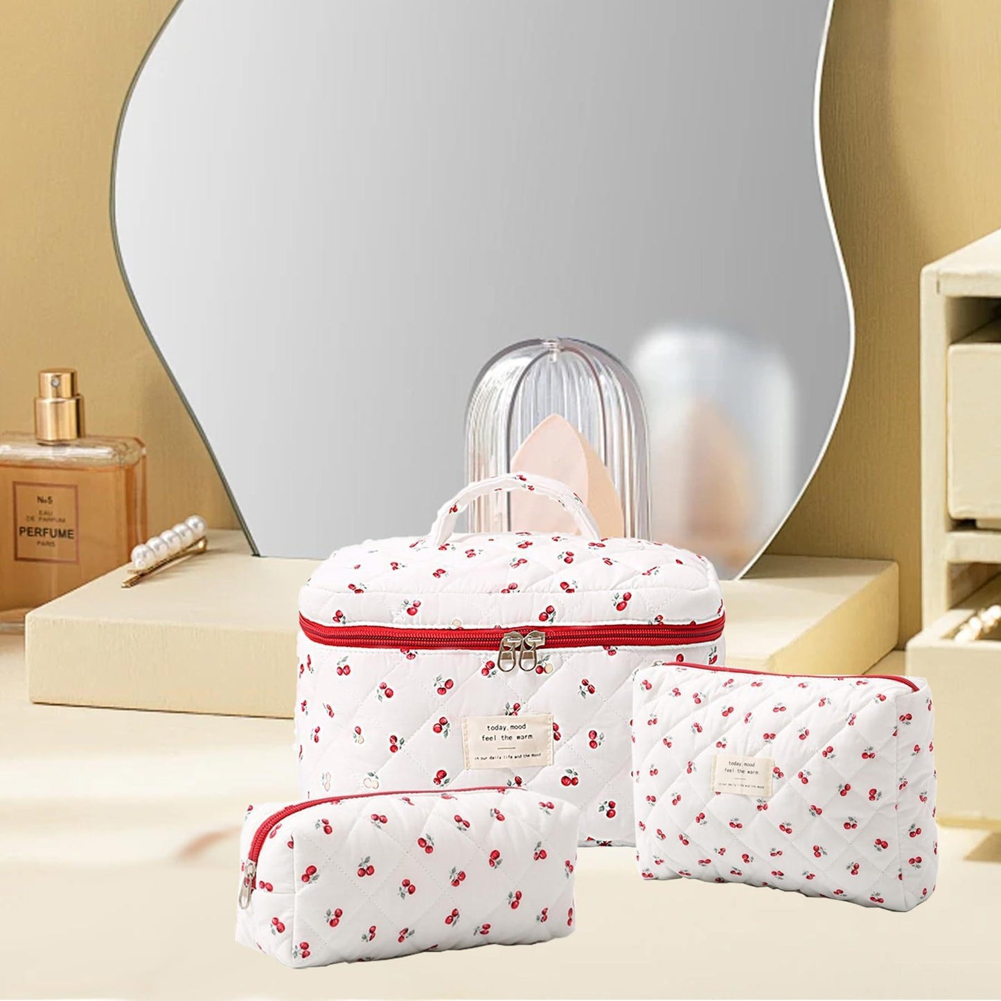 Floral Home Storage Cosmetic Bag