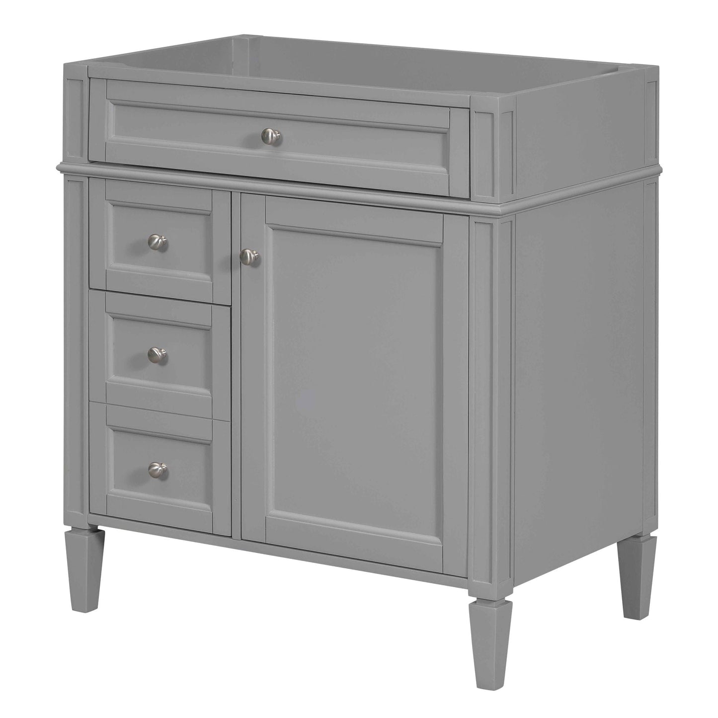 Bathroom Vanity With 2 Drawers and Tip-Out Storage Cabinet