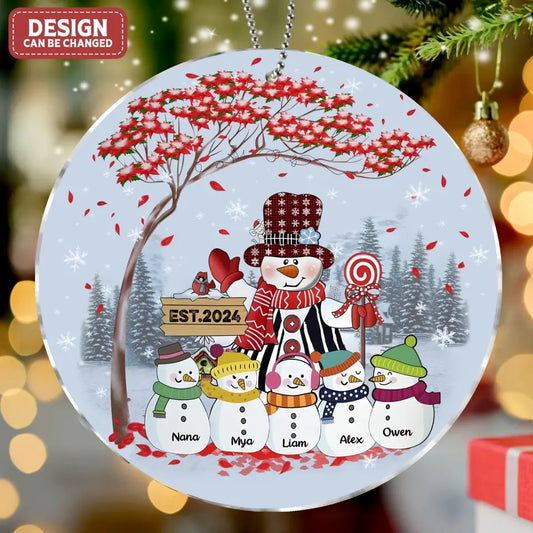 Personalized Grandma Acrylic Ornament - Up to 6 Kids - Christmas Gift Idea For Grandma