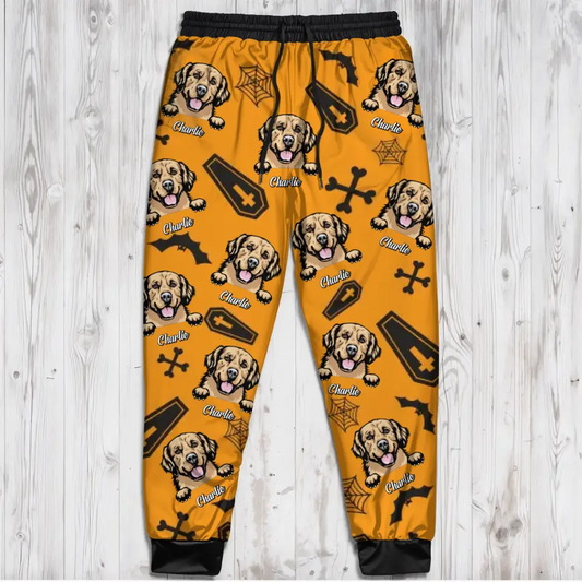 Personalized Halloween AOP Unisex Sweatpants - Gift Idea For Halloween/Dog Owner