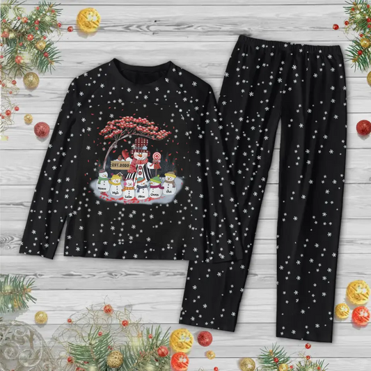 Personalized Grandma AOP Women's Pajamas - Christmas Gift Idea For Grandma/Mom - Up to 6 Kids