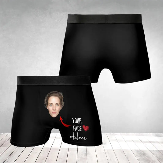Personalized Funny Men's Boxer Briefs - Upload Photo - Funny Gift Idea For Men, Boyfriend, Husband - Your Face