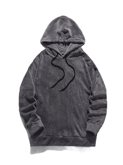 Men's Drawstring Long Sleeve Fleece Hoodie