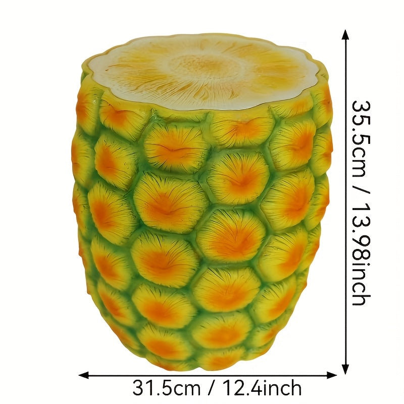 14" Oversized Pineapple Shaped Resin Stool