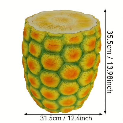 14" Oversized Pineapple Shaped Resin Stool