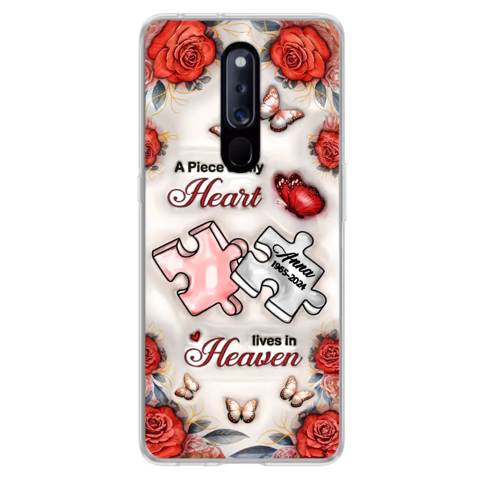 Custom Personalized Memorial Phone Case - Memorial Gift Idea - Case For Xiaomi/ Oppo/ Huawei - A Piece Of My Heart Lives In Heaven